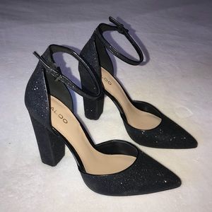 Aldo sparkle block heels